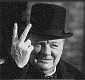 Winston Churchill - Flipping the V